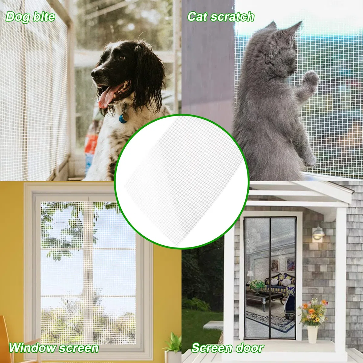 Loboo Idea Kit de réparation pour écran de fenêtre avec ruban adhésif puissant en fibre de verre pour réparation de fenêtre et de porte d'écran (5 x 200 cm), blanc)