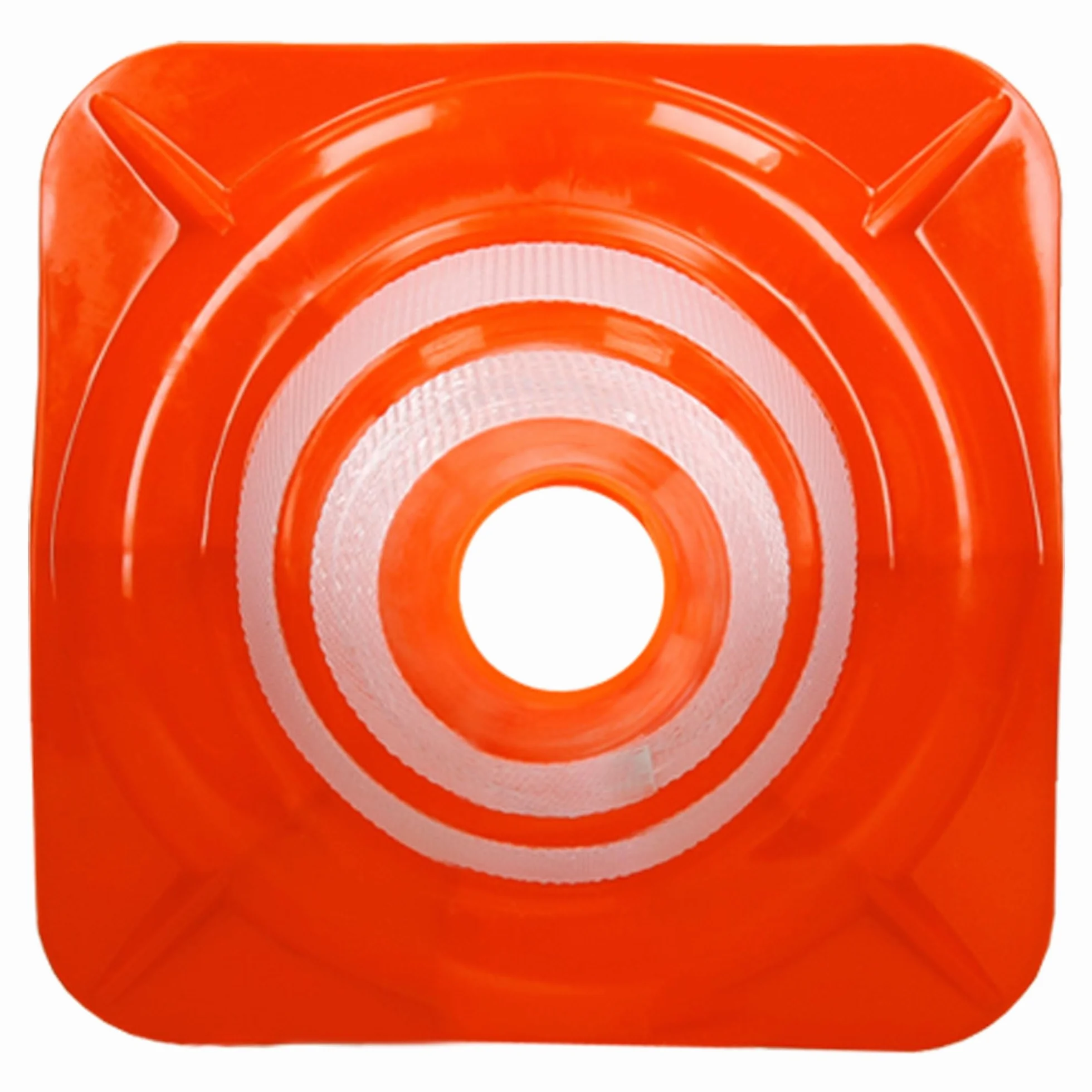 ECD Germany 4X Cônes Signalisation Pylône, 47cm, PVC Solide, Orange/Blanc, Triangle de Circulation, Marqueur Attention Sécurité, avec 2 Bandes Réfléchissantes, Pylone Cône Avertissement de Parking