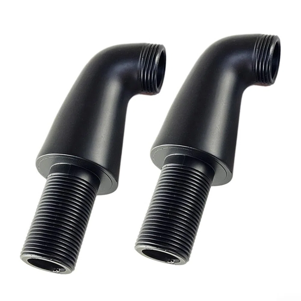 Gdfnmogo Pieds de mitigeur de douche montés sur le pont noir mat pour robinets de baignoire muraux, adaptateur d'extension en laiton massif avec filetage G3/4, convertir