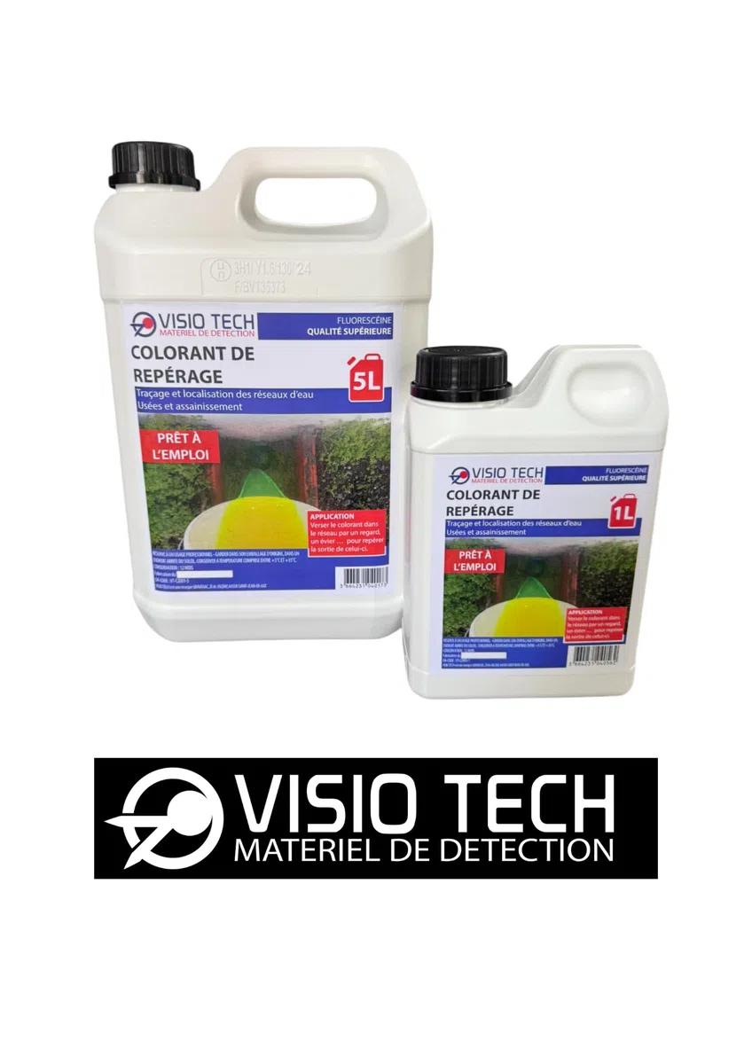 Fluorescéine 5 L – Colorant Traceur Prêt à l’Emploi pour Recherche de Fuites, Tests d’Étanchéité & Traçage de Réseaux d’Eau – Haute Visibilité + Compatible UV