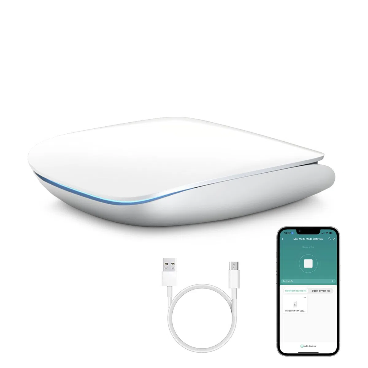 MIUCDA Tuya Zigbee Gateway Hub Bluetooth et Tuya ZigBee pour domotique Smart Gateway Bridge Compatible avec Alexa, Google Home