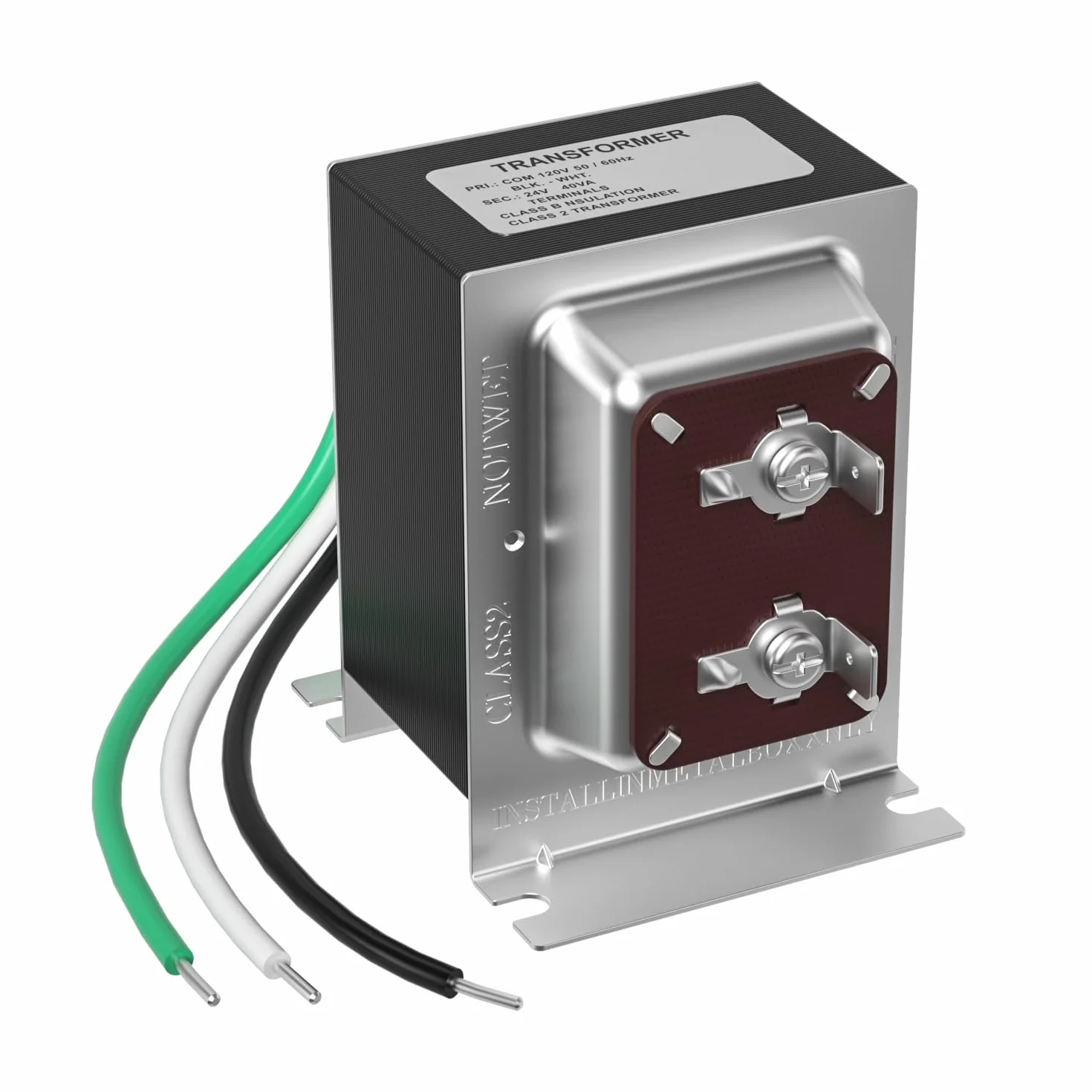 Auspow Transformateur de sonnette 24 V 40 VA pour sonnettes vidéo Ring - Alimentation câblée - Compatible avec les sonnettes vidéo Ring, Nest Hello, Wyze et Eufy
