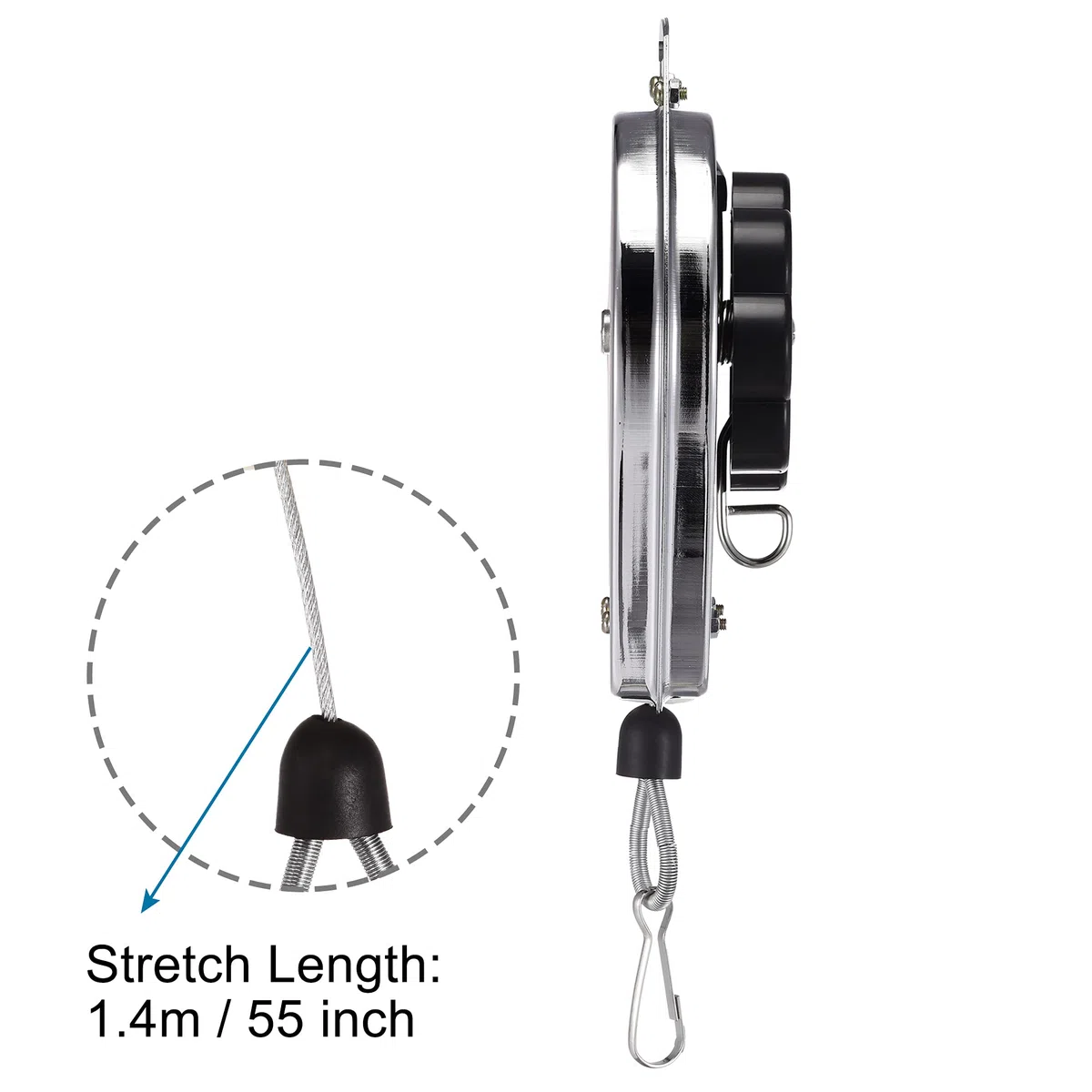 sourcing map Équilibreur à Ressort Rétractable Ressort Balancier Outil Support Suspendu Équipement 1.1-3.3lbs (0.5-1.5kg) Rouge pour Assemblage-ligne avec Raccord Accessoire