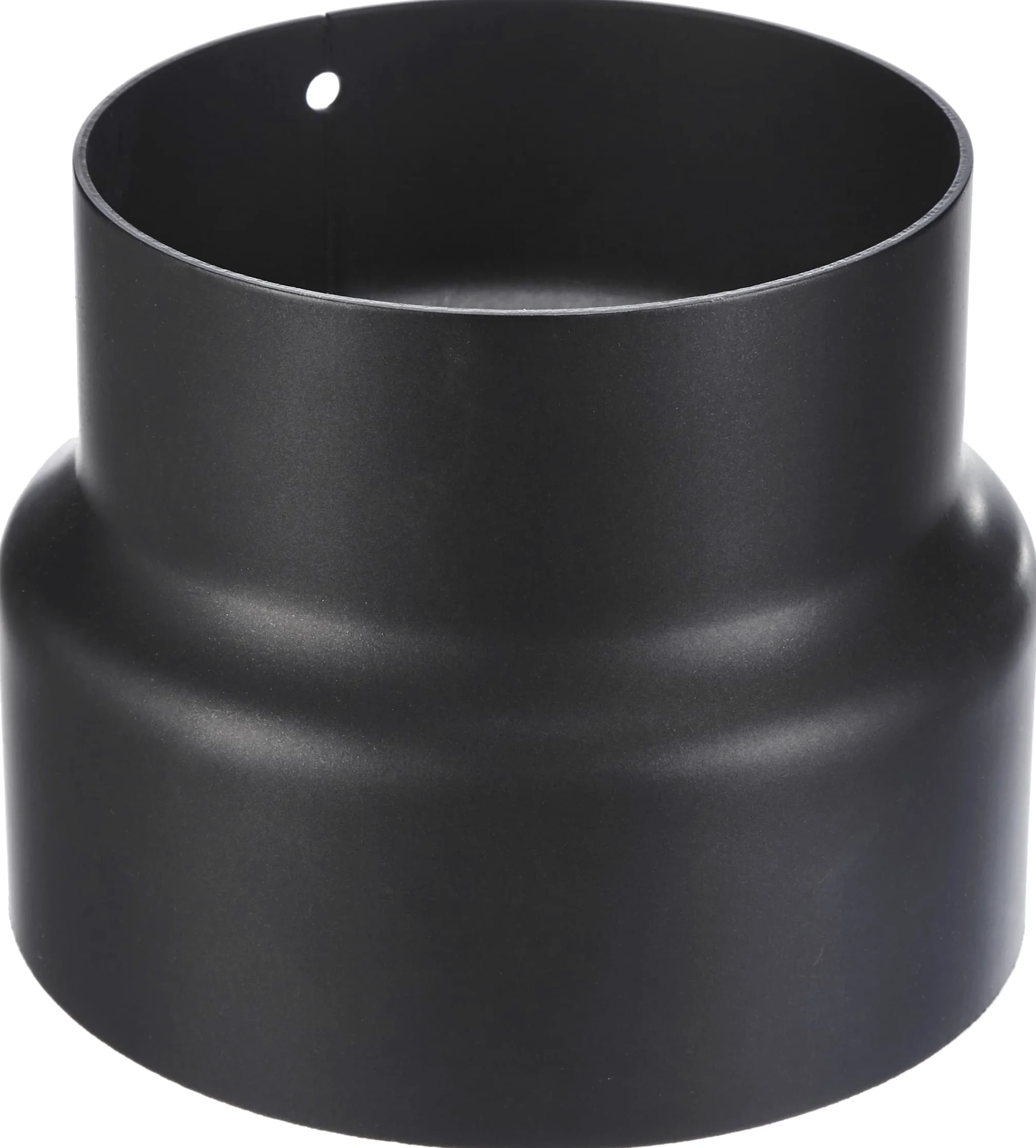 Kamino-Flam Raccord de Réduction en Acier laqué Senotherm, Tuyau de Poêle env. 2 mm, Ø env. 150 mm/130 mm, Tuyau de Raccordement, Tube de Réduction, Testé par le Standard EN 1856-2, Noir