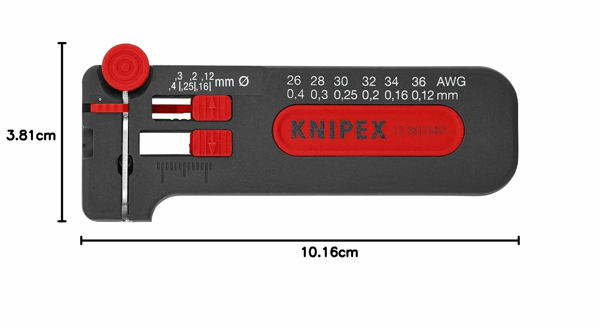 Knipex Mini outil à dénuder en blister 100 mm, 12 80 040 SB