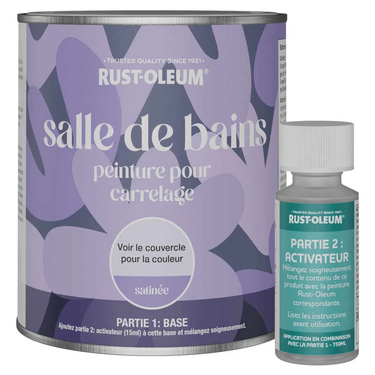 Rust-Oleum Peinture Jaune Résistante à l'eau pour Carrelage de Salle de Bain, Finition Satinée - Sorbet Citron 750ml