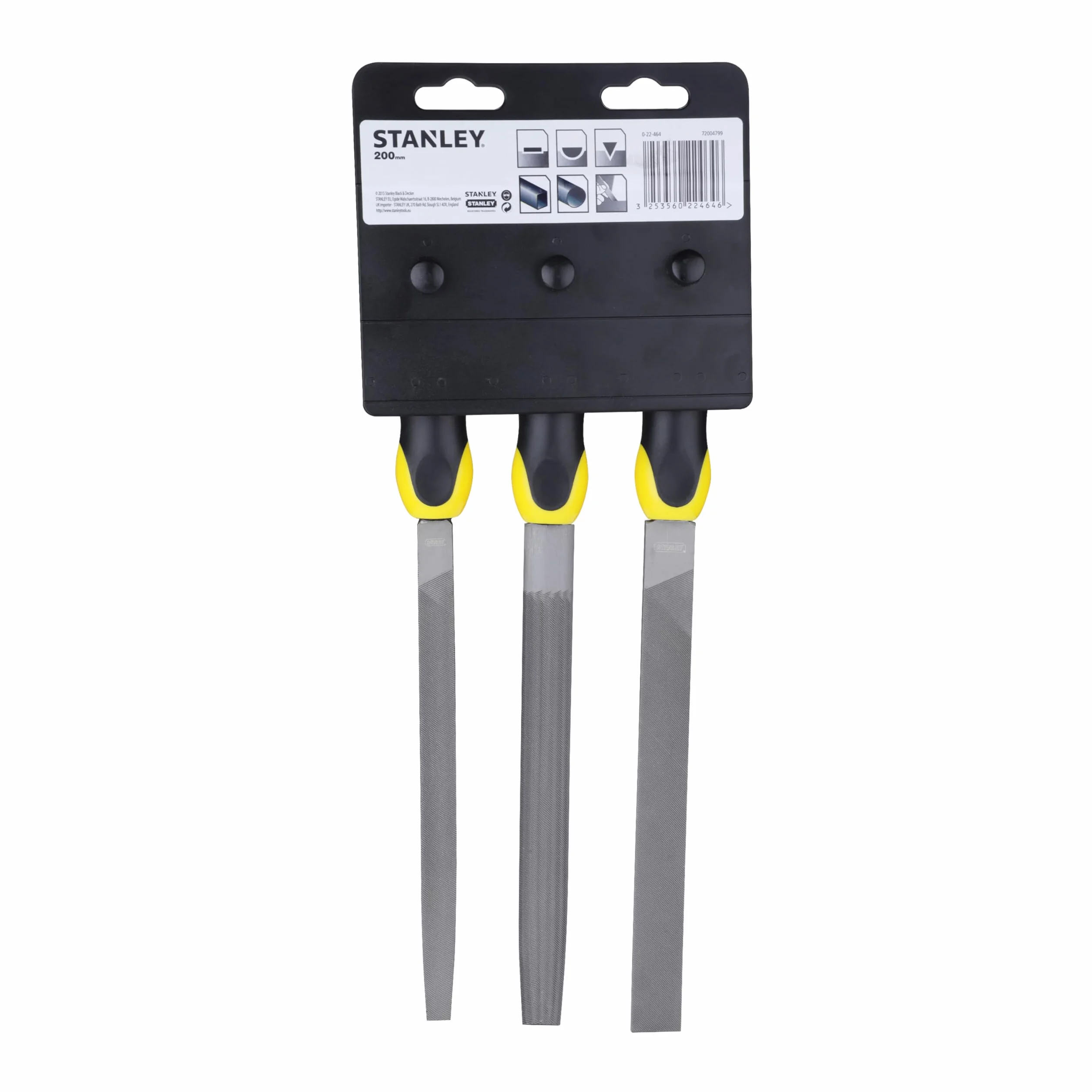 STANLEY 022464 File Set includes 1/2 Round/Flat/ 3 Square (3 Pieces)