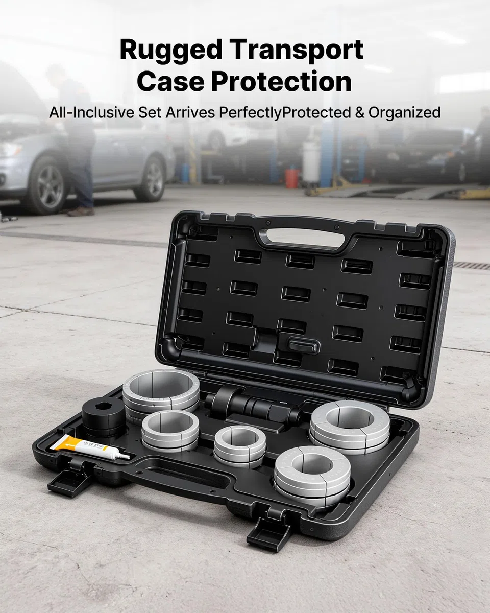 VEVOR Kit Élargisseur de Tuyau de Pot d'Échappement 41,27-107,95 mm Expandeur pour Tuyaux d'Échappement Ateliers de Réparation Automobile Outil à Évaser avec 7 Pinces Collet, Mallette de Rangement