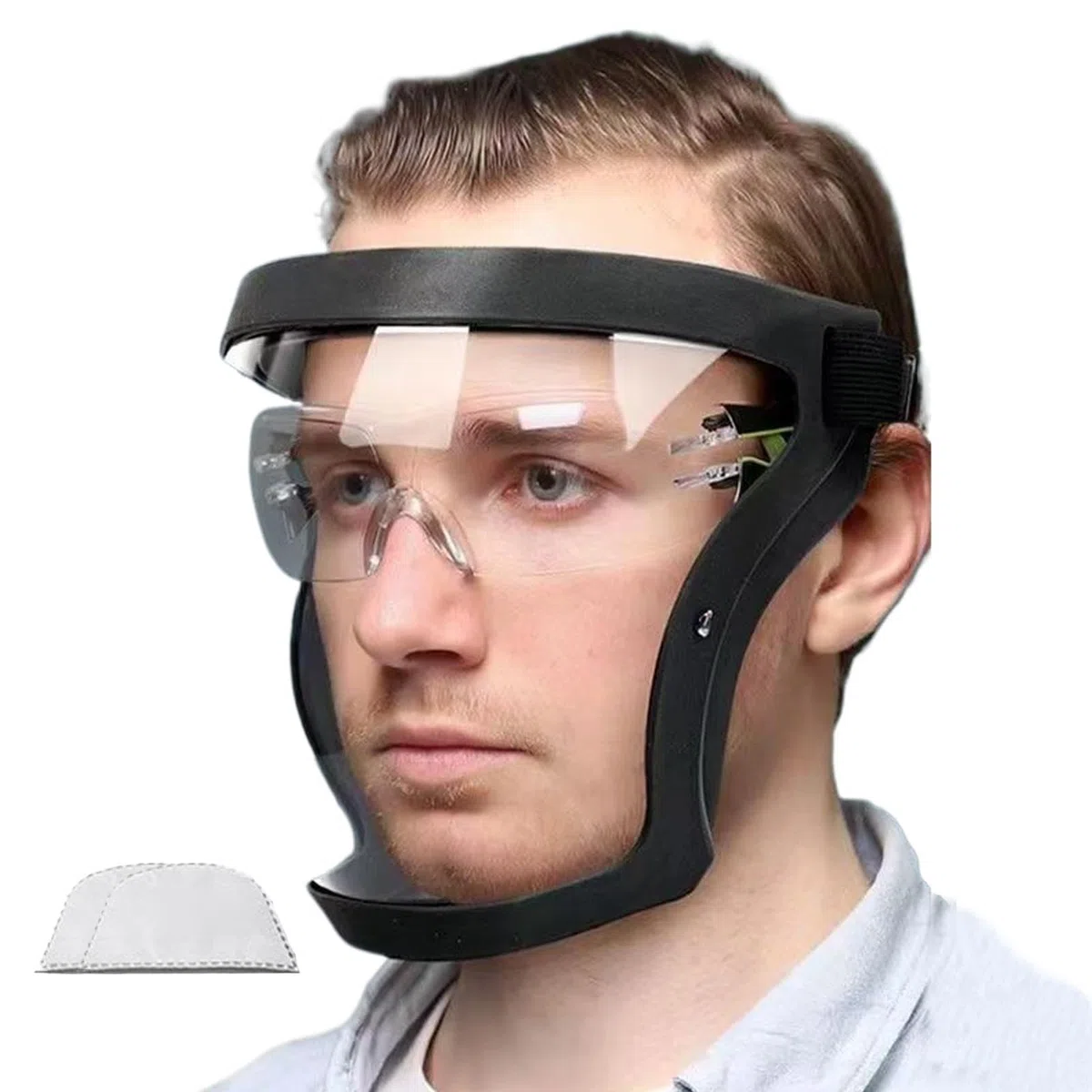 Masque De Protection Du Visage - Casque Anti-buée Haute Définition, Réutilisables Écrans Faciaux HD, Visière De Protection Du Visage Avec Joint En Silicone Pour Frapper L' Sur Le Lieu De Travail