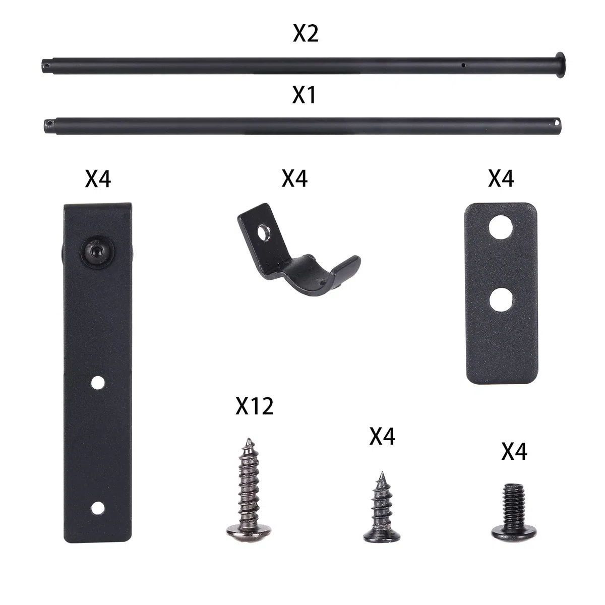 120CM/4FT Quincaillerie Kit de Rail pour Porte Coulissante,Mini Rail de Porte de Grange Coulissante,Ensemble Hardware kit pour Porte Suspendue,Armoire de Rangement,Meubles TV,Placards