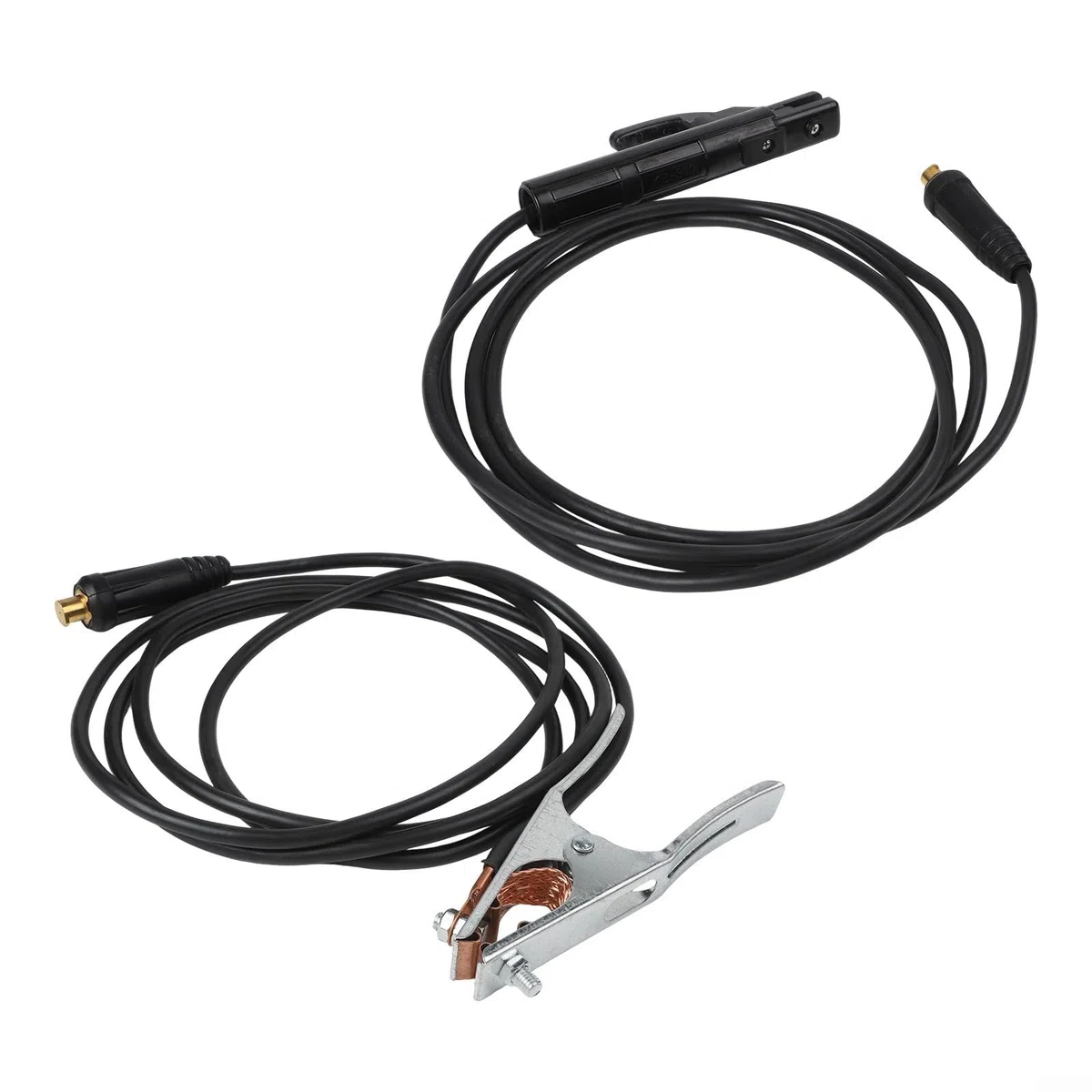 300 A Pince de masse Câble de soudage pour poste à souder MMA Inverter Cuivre/ABS Résistant à la chaleur isolé antidérapant pour construction navale minière Industrie (3 m)