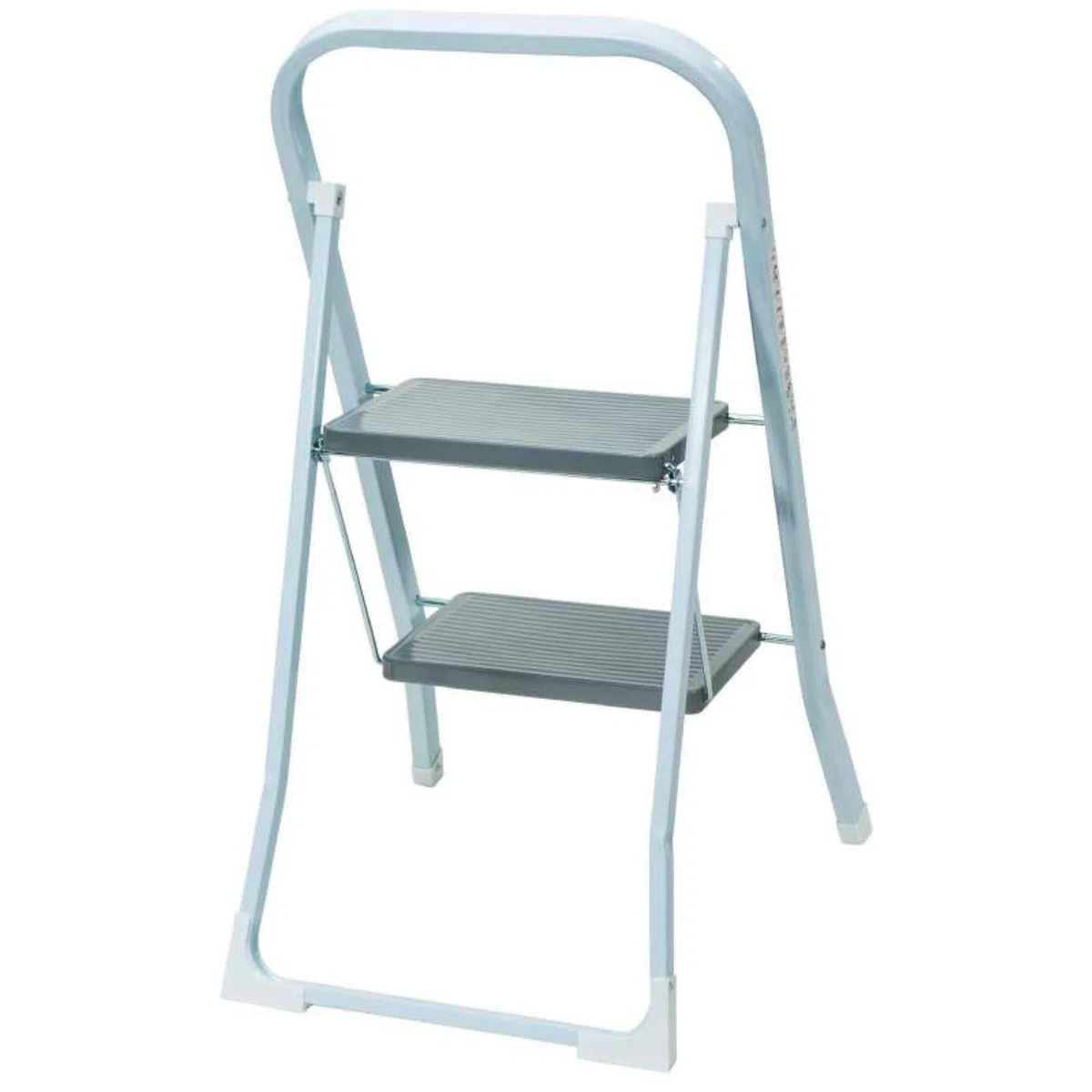 WERKA PRO Marchepied 2 Marches Pliable - Métal Peint - Garde-Corps Sécurisé - Capacité 150 kg - Compact et Robuste pour Bricolage - Stabilité Excellente