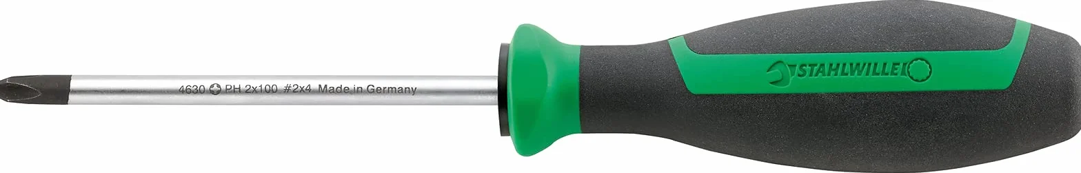 STAHLWILLE 4687 4687 L DRALL+ Jeu de 5 tournevis pour vis à tête plate et cruciforme (PH) Fabriqué en Allemagne