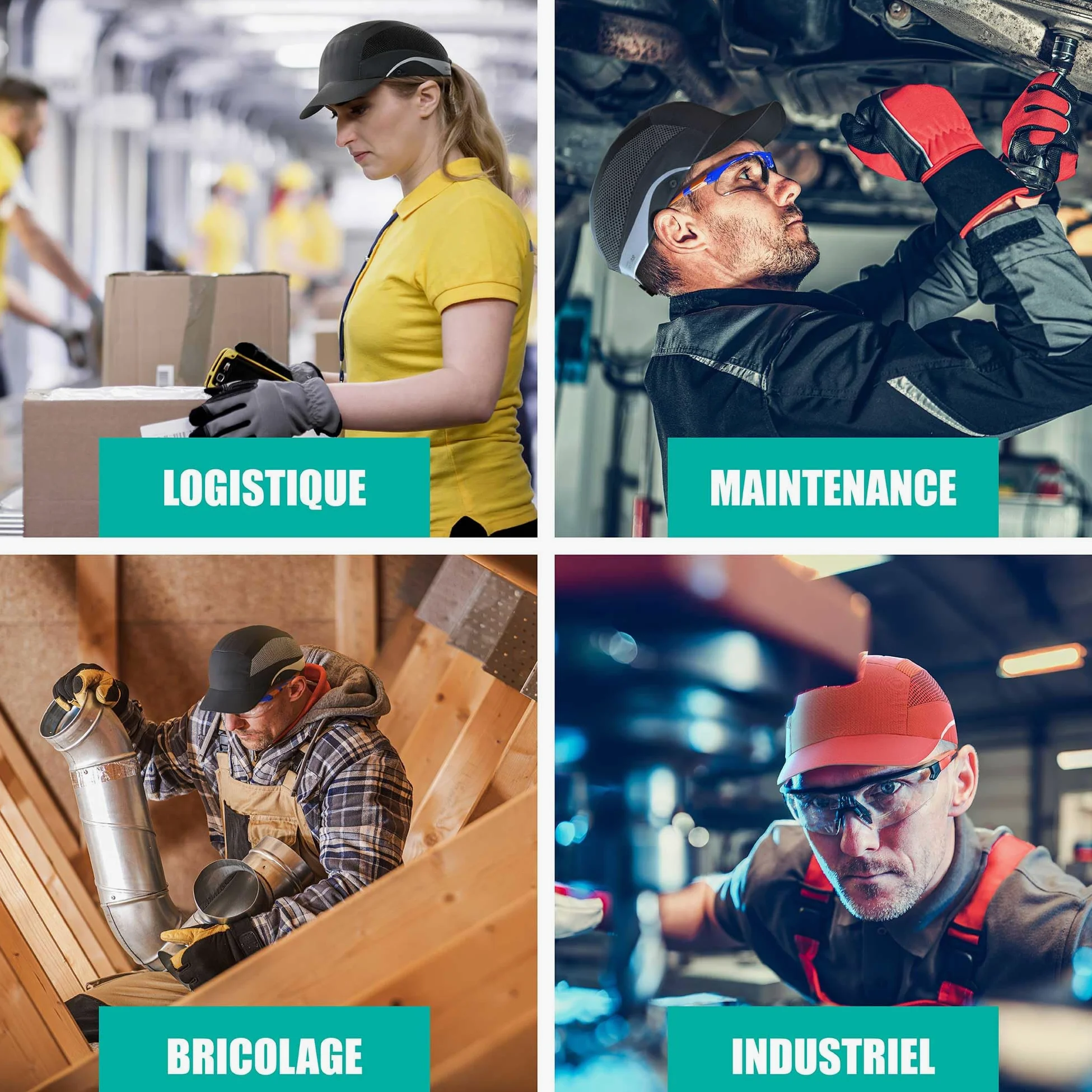 JSP HARDCAP Aerolite Casquette légère - Visière 5 cm - Bleu Marine - Ventilée - Anti-heurt & Coque sécurité en 812 - pour logistique, Maintenance, Industrie & Bricolage - en 812