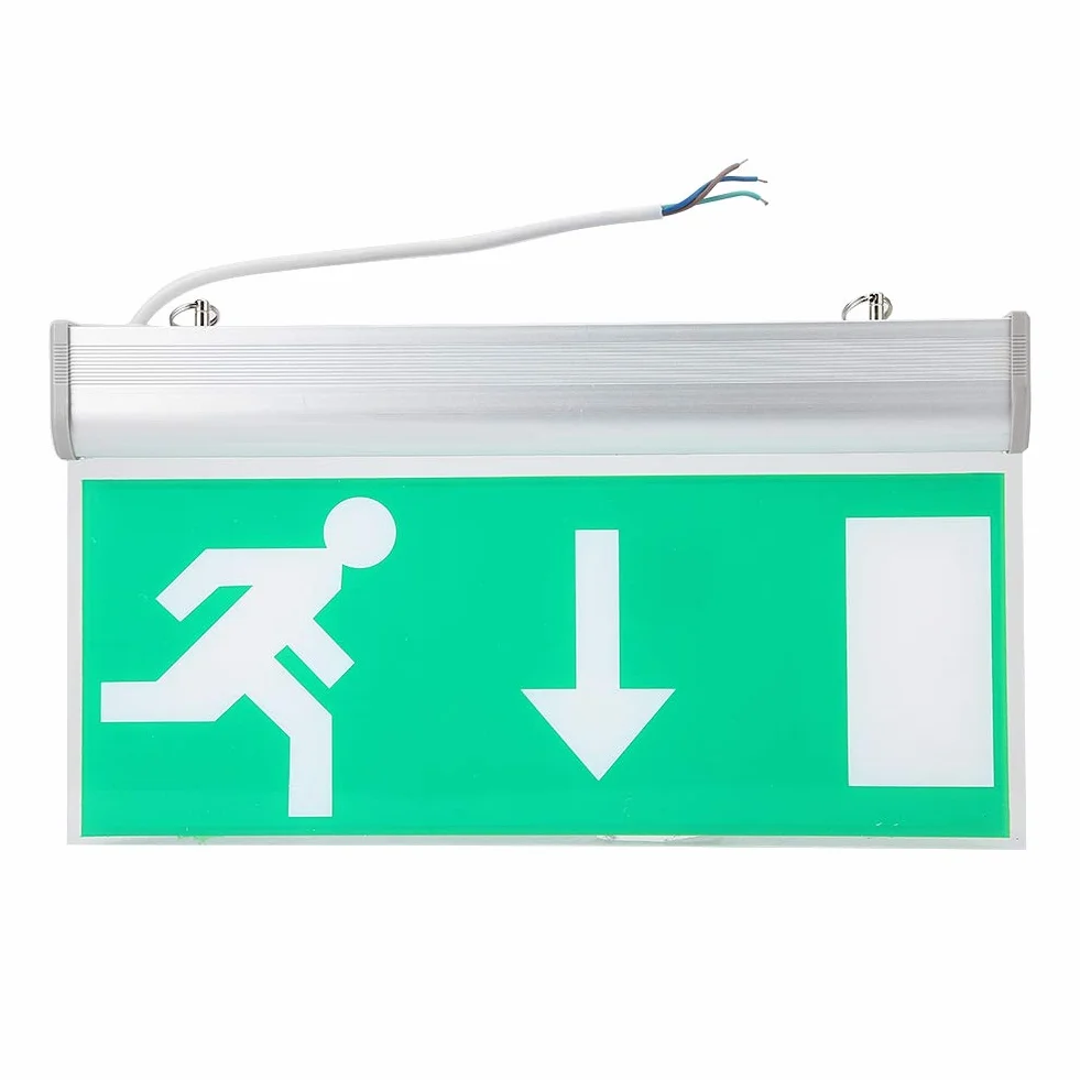 Lumière de Signe de Sortie de Secours de LED, Évasion de Sécurité Évacuation Indicateur lumière Haute luminosité Panneau d'indication de sortie/de secours sortie éclairage signe Détectiondes Pannes