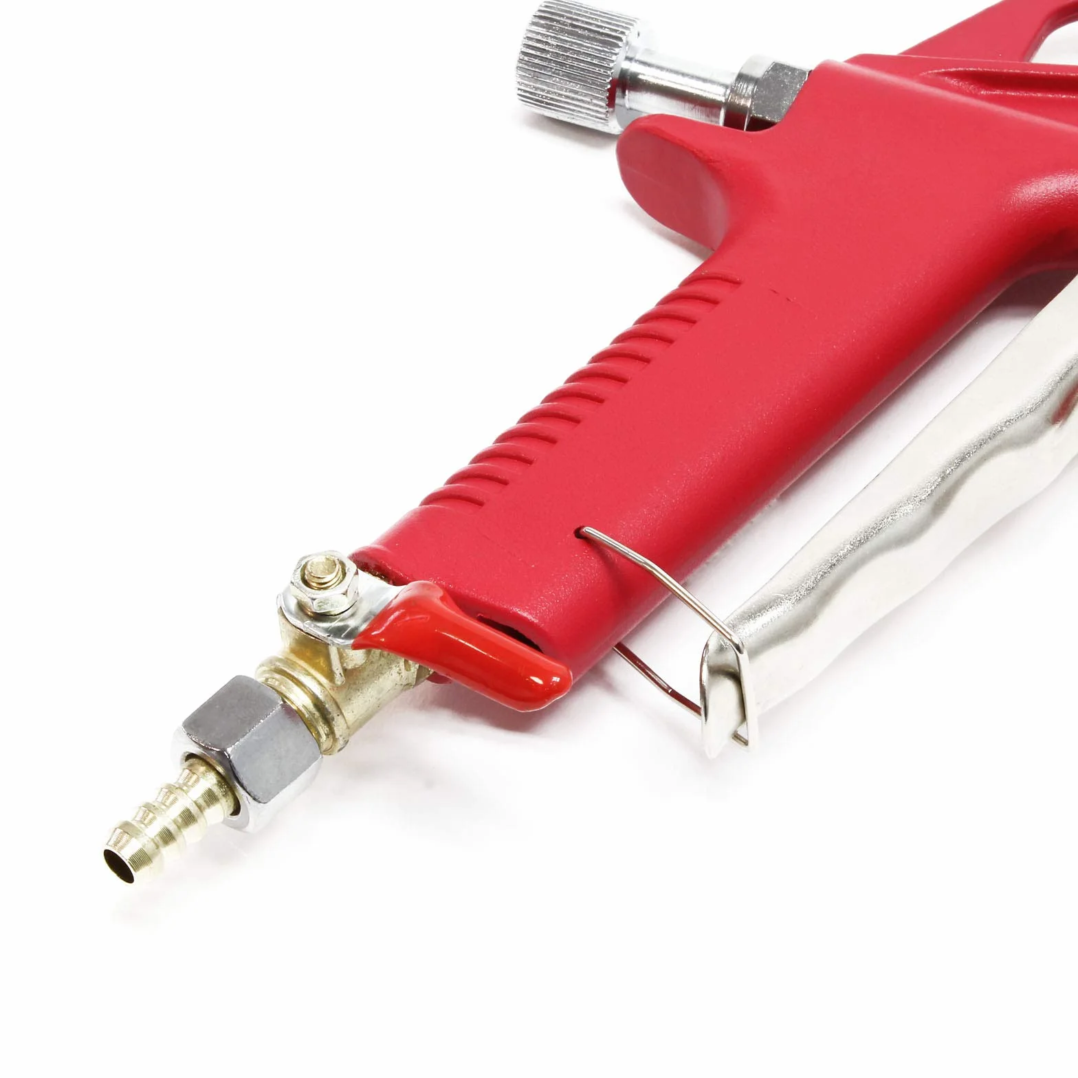 Wiltec Pistolet à crépir pneumatique – avec Godet de 75 l – 3,4–4,8 Bars – Raccord Rapide 1/4" – Pulvérisateur de Peinture, Pistolet à Enduit Plâtres