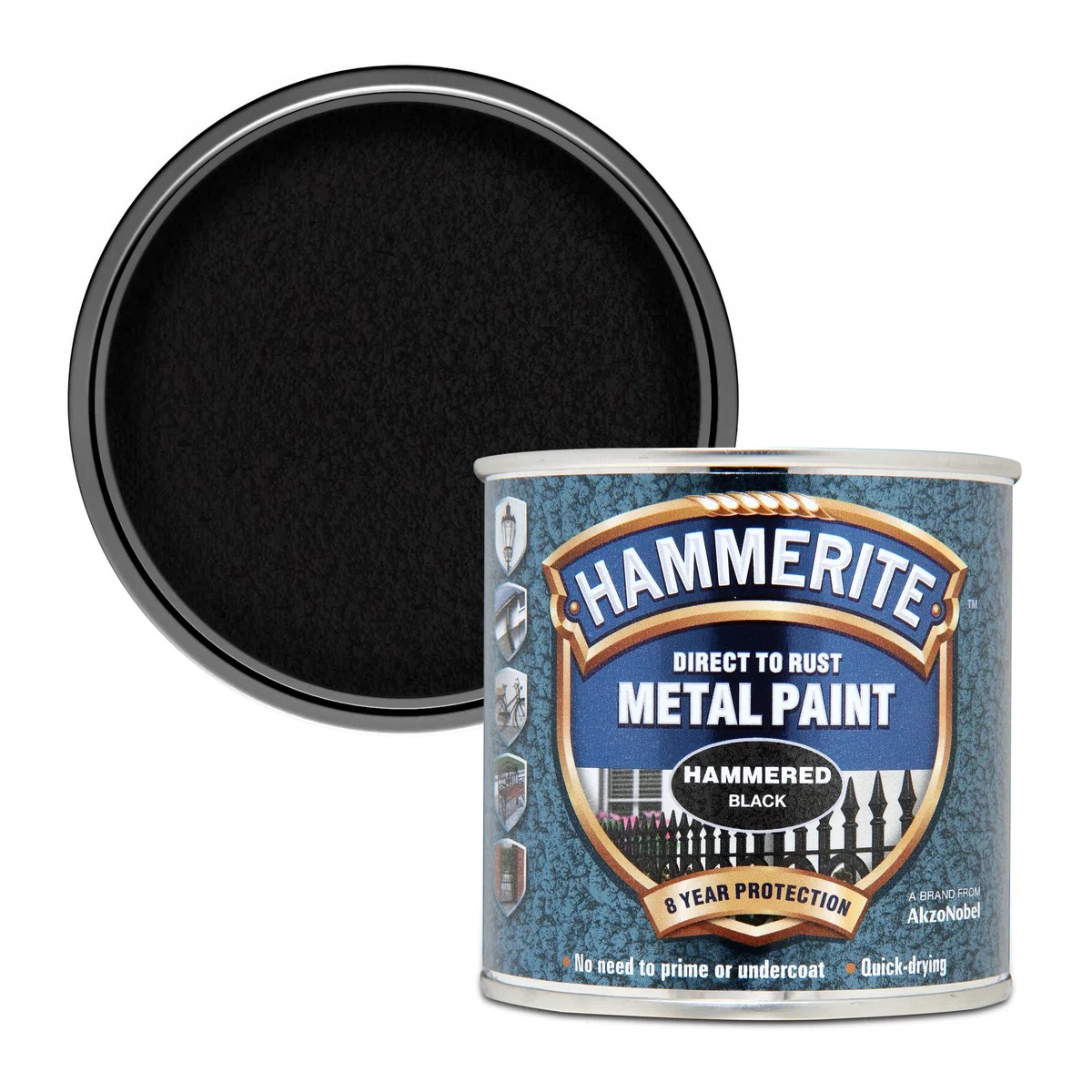 Hammerite Peinture Métal ham6720101 250 ML – martelé Noir