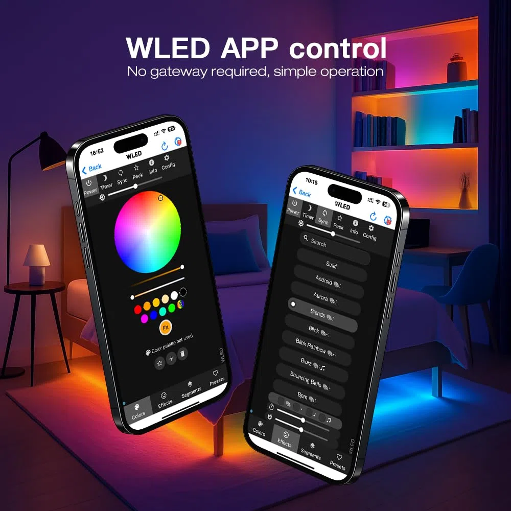 GLEDOPTO Contrôleur ESP32 WLED Elite - Relais, Ethernet, Audio Réactif, Fusible 20A - Pour Bandes LED Adressables Numériques WS2811, WS2812, SK6812, WS2815 (noir)