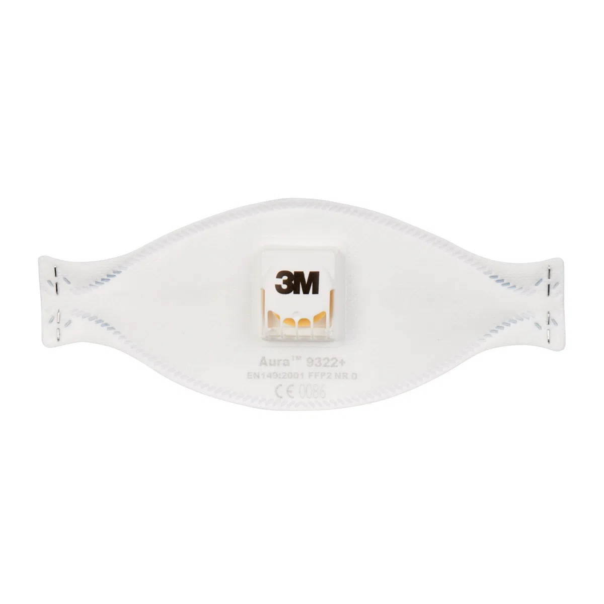 3M Masque antipoussière pliable 3 panneaux Aura 9322+ - FFP2, avec soupape Coolflow, Certifié EN sécurité, lot de 10