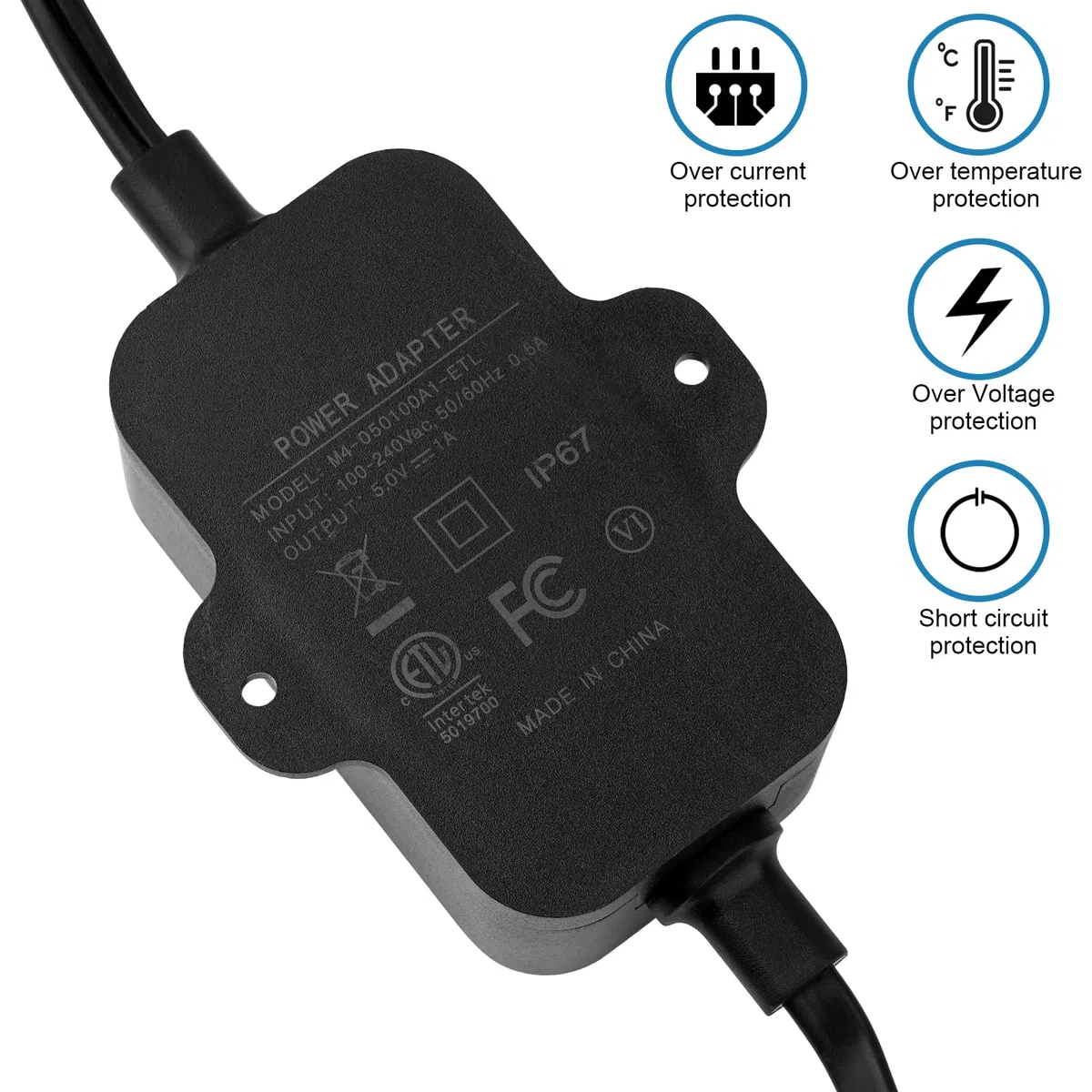 UYODM Câble de charge adaptateur d'alimentation de 6 m conçu pour la sonnette vidéo Blink (remplace la batterie), Blink Outdoor 4 (4e génération) et XT3, transformateur de sonnette avec câble