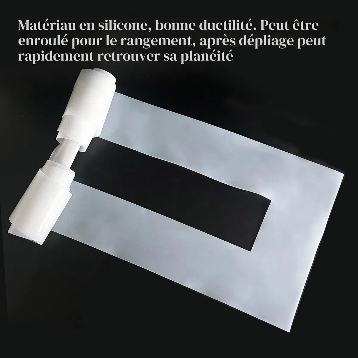Lot de 2 pochoirs en silicone pliables et réutilisables pour peindre les lignes de stationnement et de trottoir pour pavage en béton asphalte, 10 x 274,3 cm