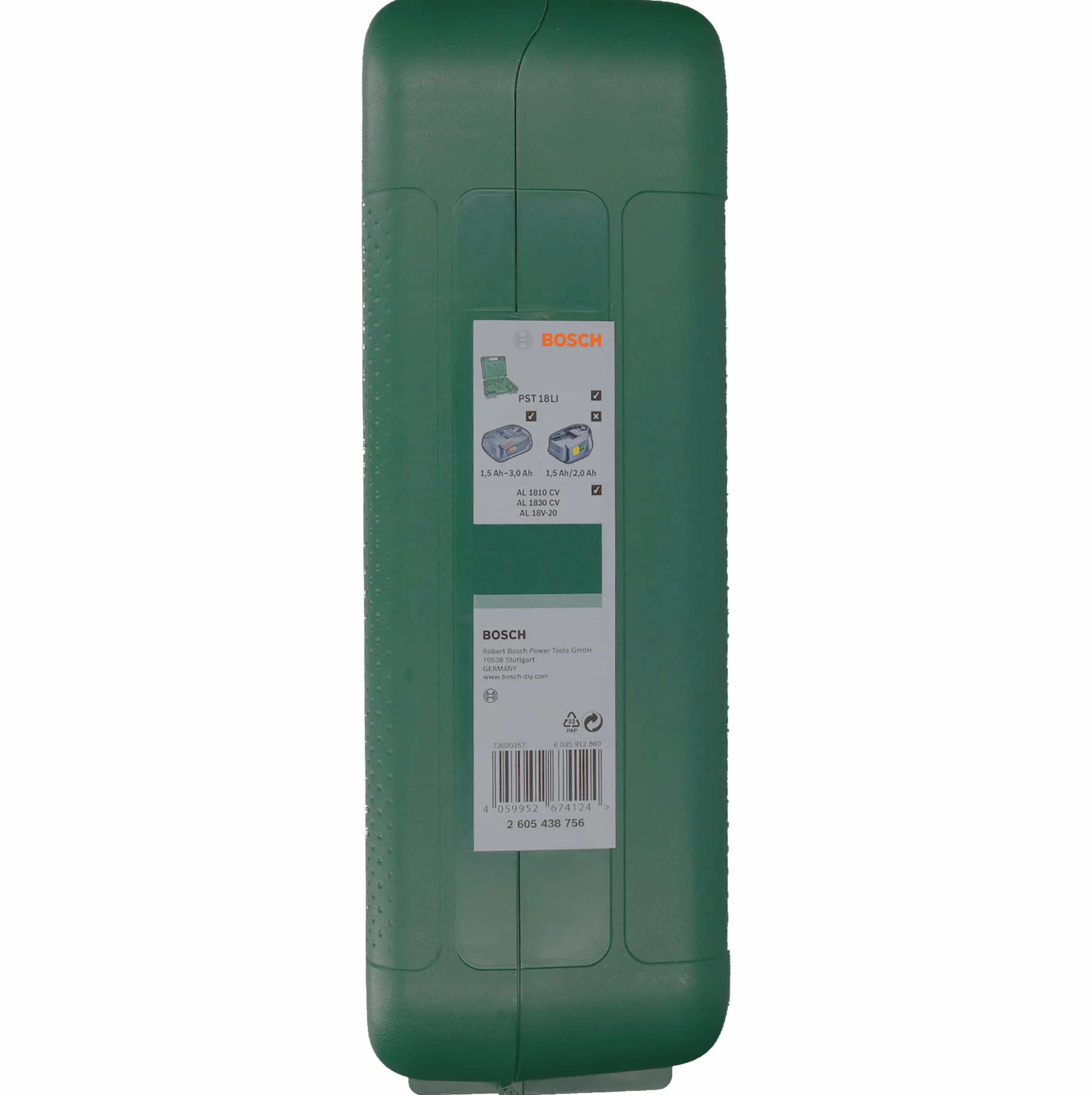Bosch 1x Mallette de Rangement LSR (pour un rangement sûr du PST 18 LI + Batterie Gen II 1.5/3.0 Ah et chargeur, accessoires scie sauteuse)
