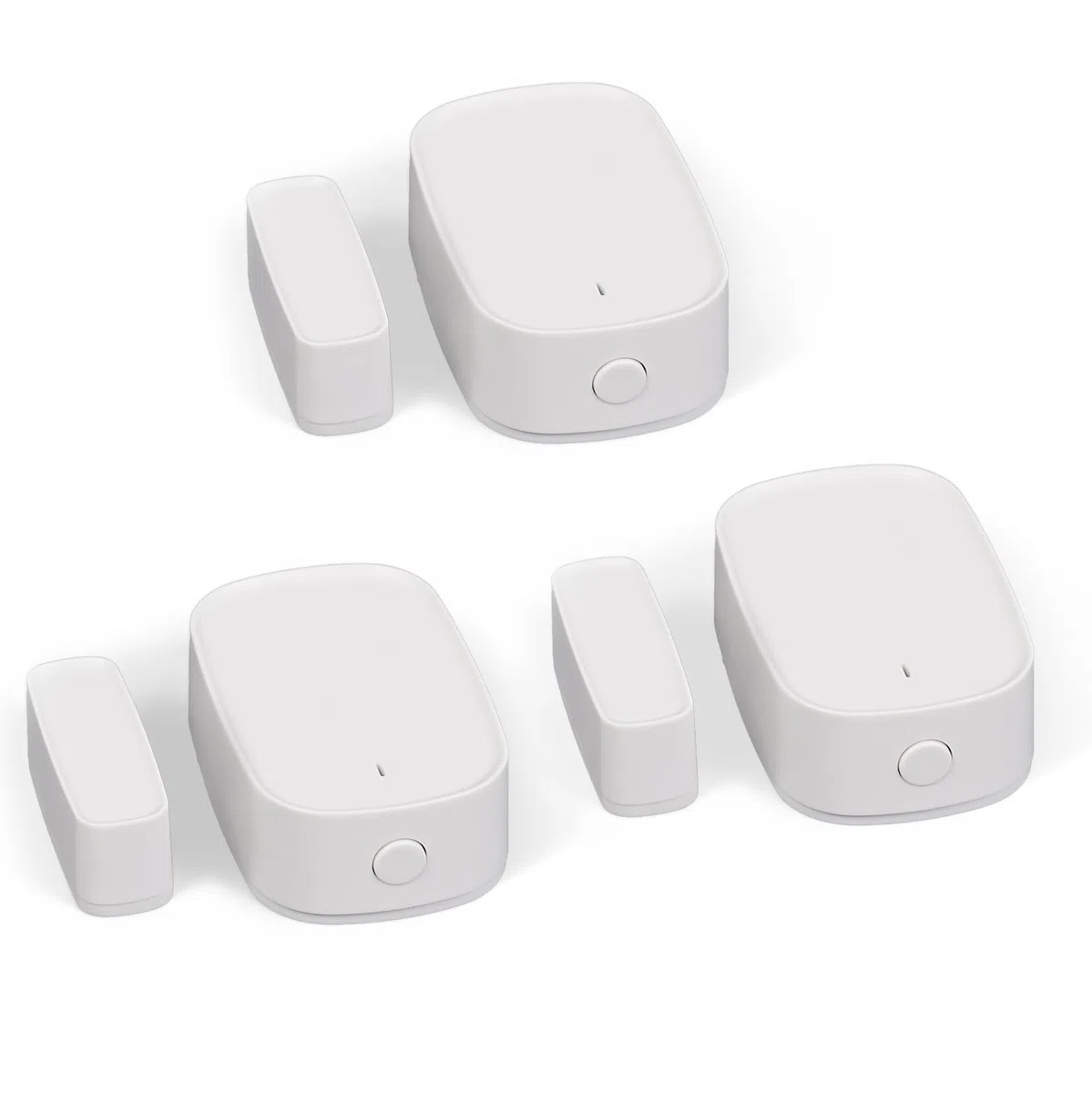MOES Capteur de Porte et Fenêtre Intelligent ZigBee, 3PCS | Détecteur sans fil pour système d'alarme et maison, nécessite ZigBee Tuya Gateway, Smart Life