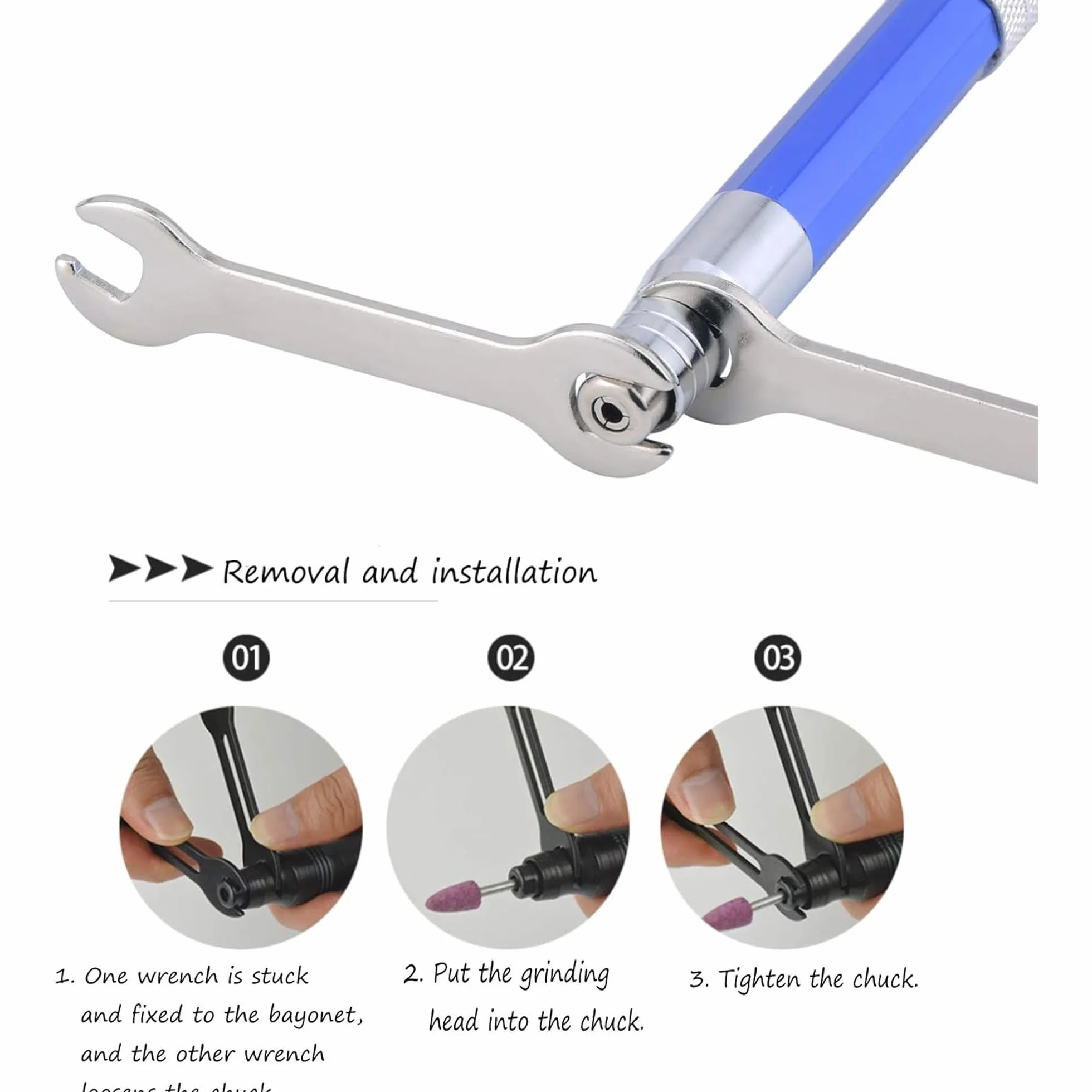 Kit de meuleuse à air comprimé - Mini crayon de 3 mm - Outil de coupe - Crayon pneumatique - Pour meulage et polissage de précision - 56000 tr/min