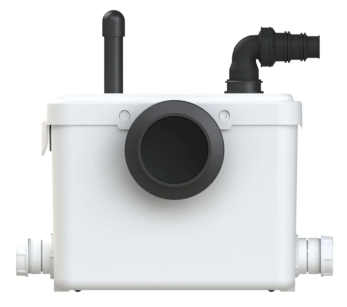 3 - Broyeur WC Adaptable avec Connexions pour Douche, Lavabo et Bidet, Installation Facile, Relevage 3m Vertical, 30m Horizontal, 400W, Fabrication Française, Garantie 3 Ans