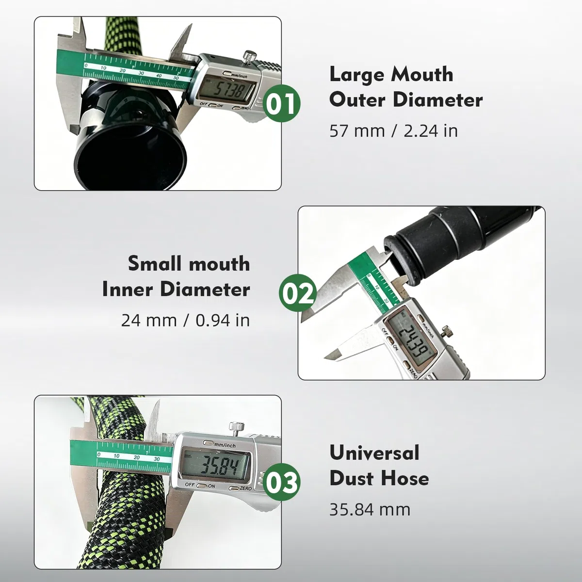 Tuyau d'Aspirateur 5 m Compatible avec Festool CT 26/36/48, CT 15/25, CT MINI & CT MIDI à partir de 2019, Aspect Peau de Serpent, Tuyau d'Aspiration Léger Anti-Pli pour Ponceuses Systèmes d'Extraction