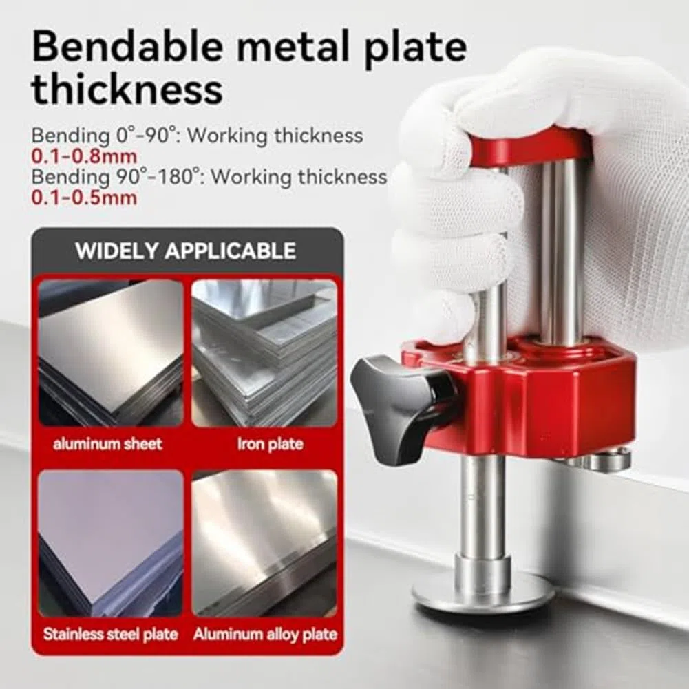 Outil de cintrage de tôle, 15,2 cm entièrement métallique, incurvé de 0 à 180 degrés pour la formation de surface, jauge de profondeur réglable, poignée en alliage d'aluminium pour projets de