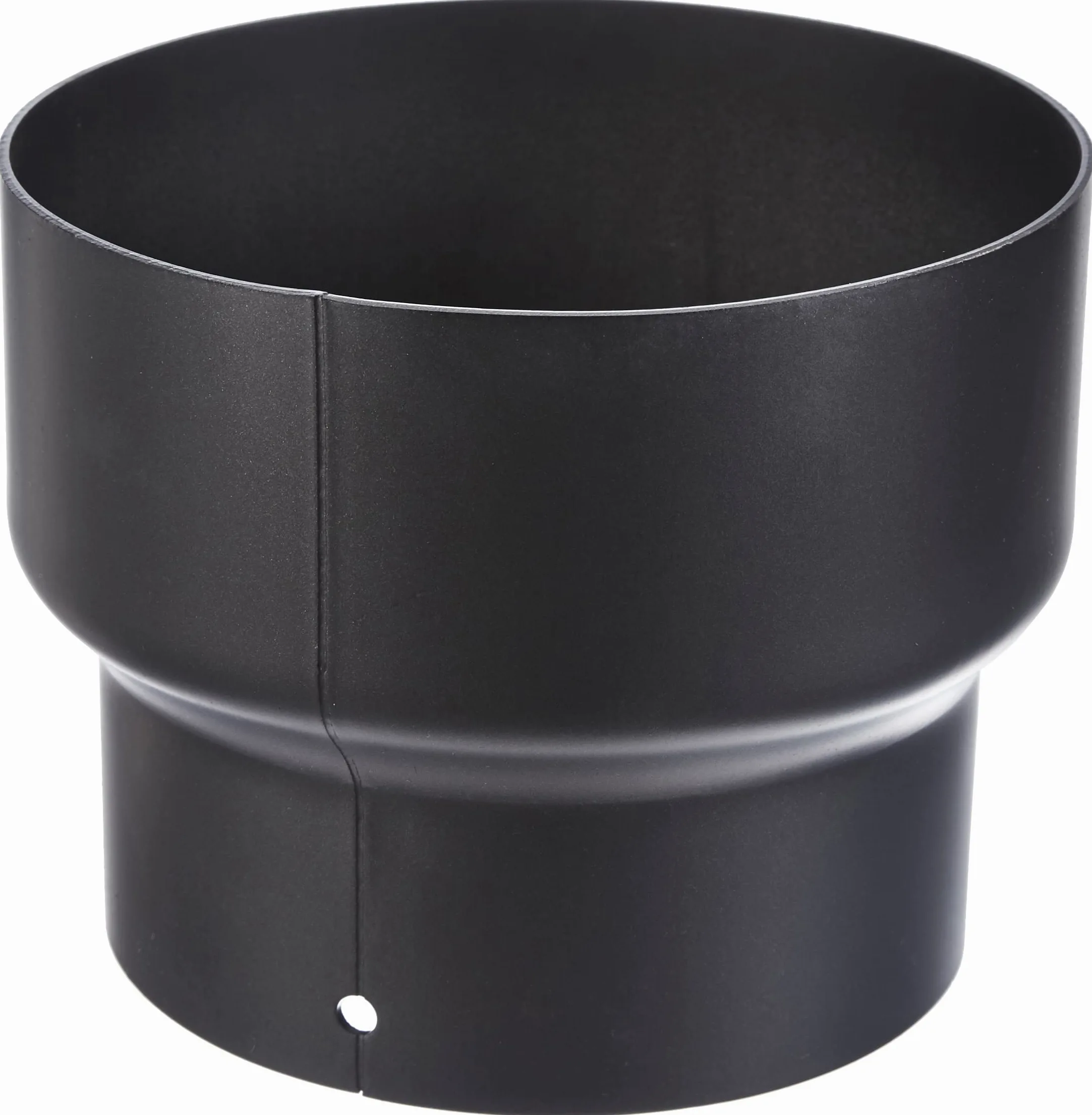 Kamino-Flam Raccord de Réduction en Acier laqué Senotherm, Tuyau de Poêle env. 2 mm, Ø env. 150 mm/130 mm, Tuyau de Raccordement, Tube de Réduction, Testé par le Standard EN 1856-2, Noir