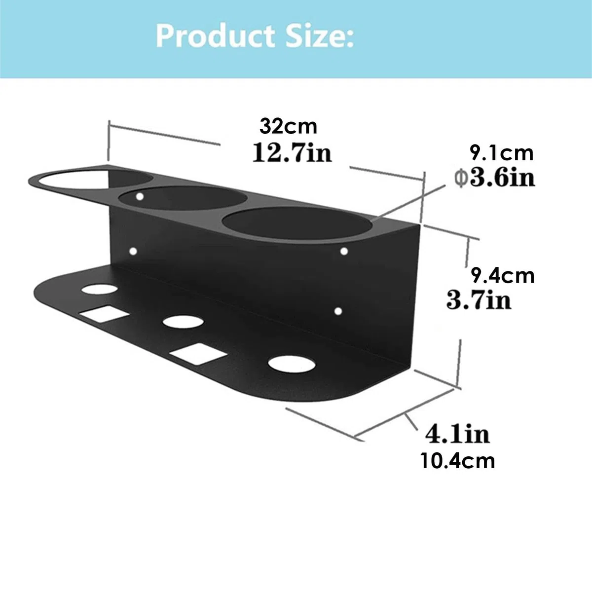 Porte-bouteilles pulvérisateur en métal | Support de rangement mural en acier robuste pour tout usage dans le garage et la maison