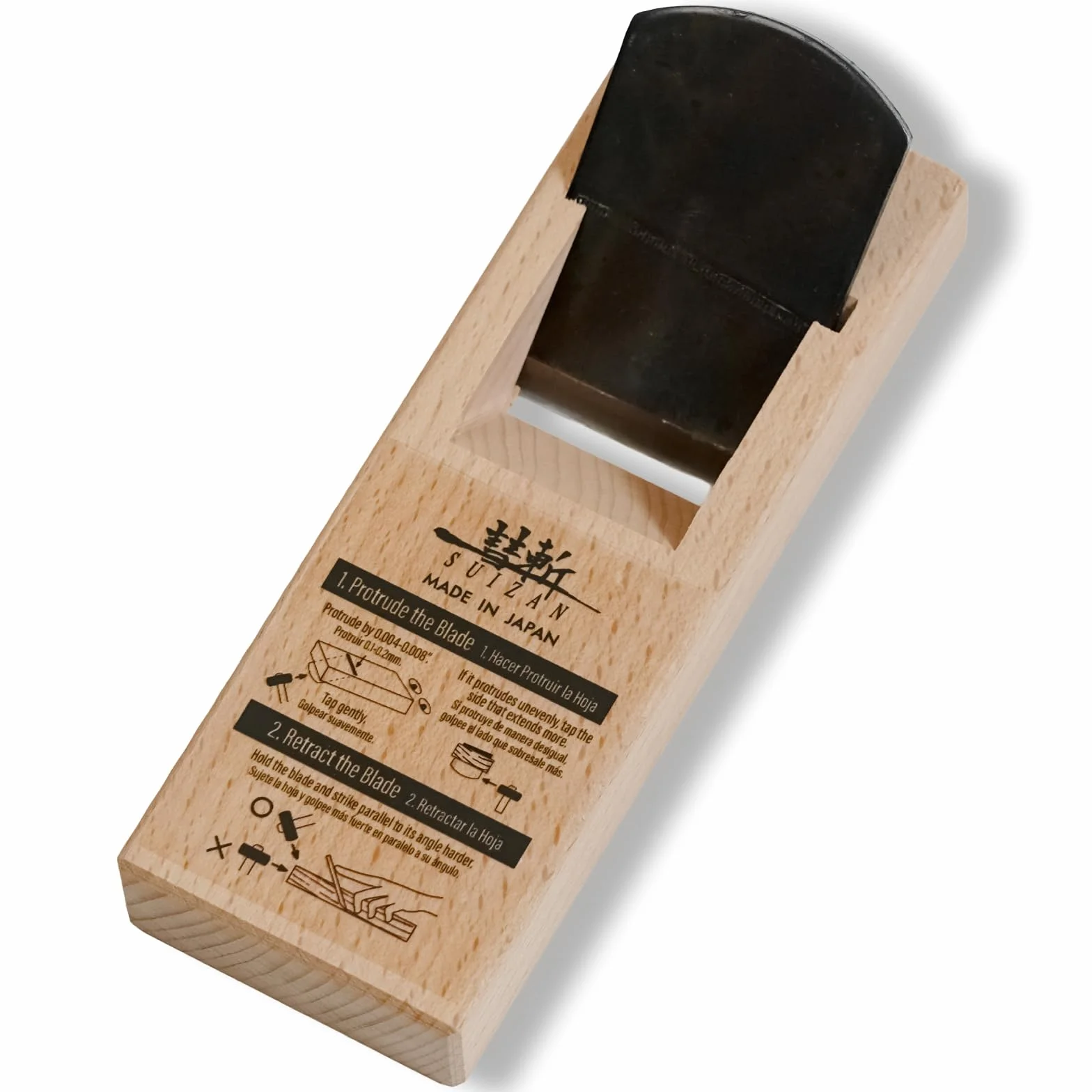 SUIZAN Kanna Rabot japonais à bois 42mm - Outils de menuiserie professionnels