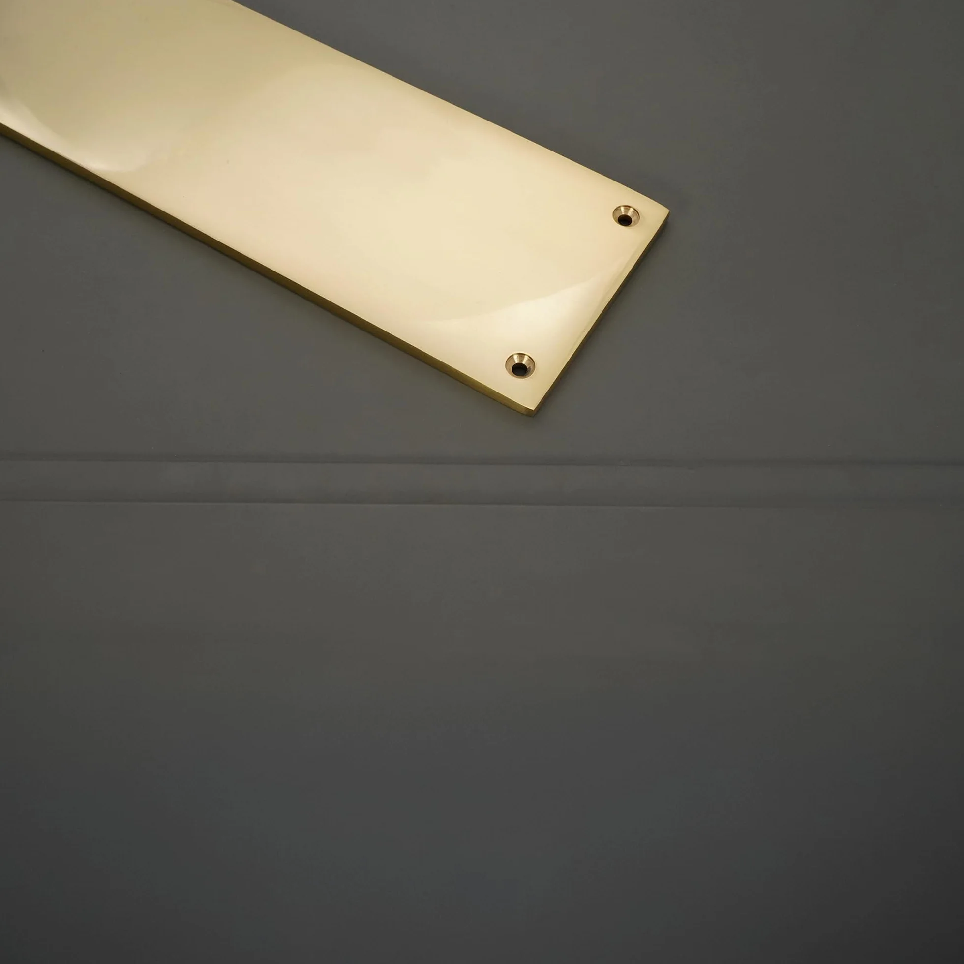 Infinity Decor Plaque de poussée de porte victorienne en laiton forgé de 5 mm, différentes finitions, 300 mm x 80 mm (laiton poli)