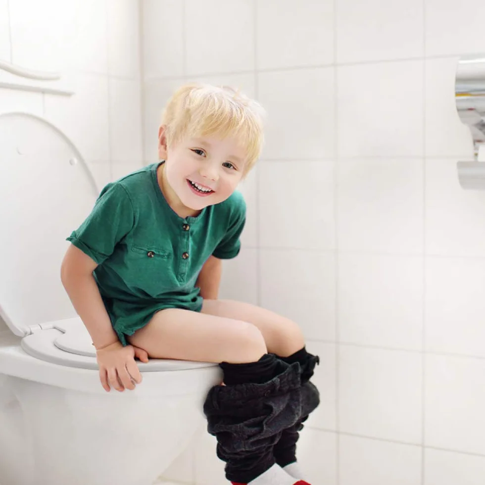 Abattant WC Familial, Himimi Lunette de Toilette avec SièGe Enfant MagnéTique, Frein de Chute et CharnièRe RéGlable, Abattant Wc en PolyéThylèNe pour Adultes et Enfants(447 X 371 X 55 mm)