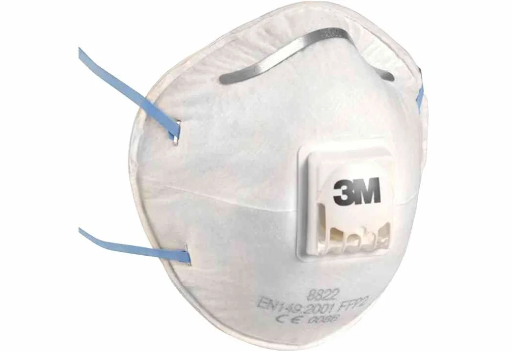 3M Masque protection pour outillages et ponçage manuel 8822, FFP2, avec soupape, 10/PK