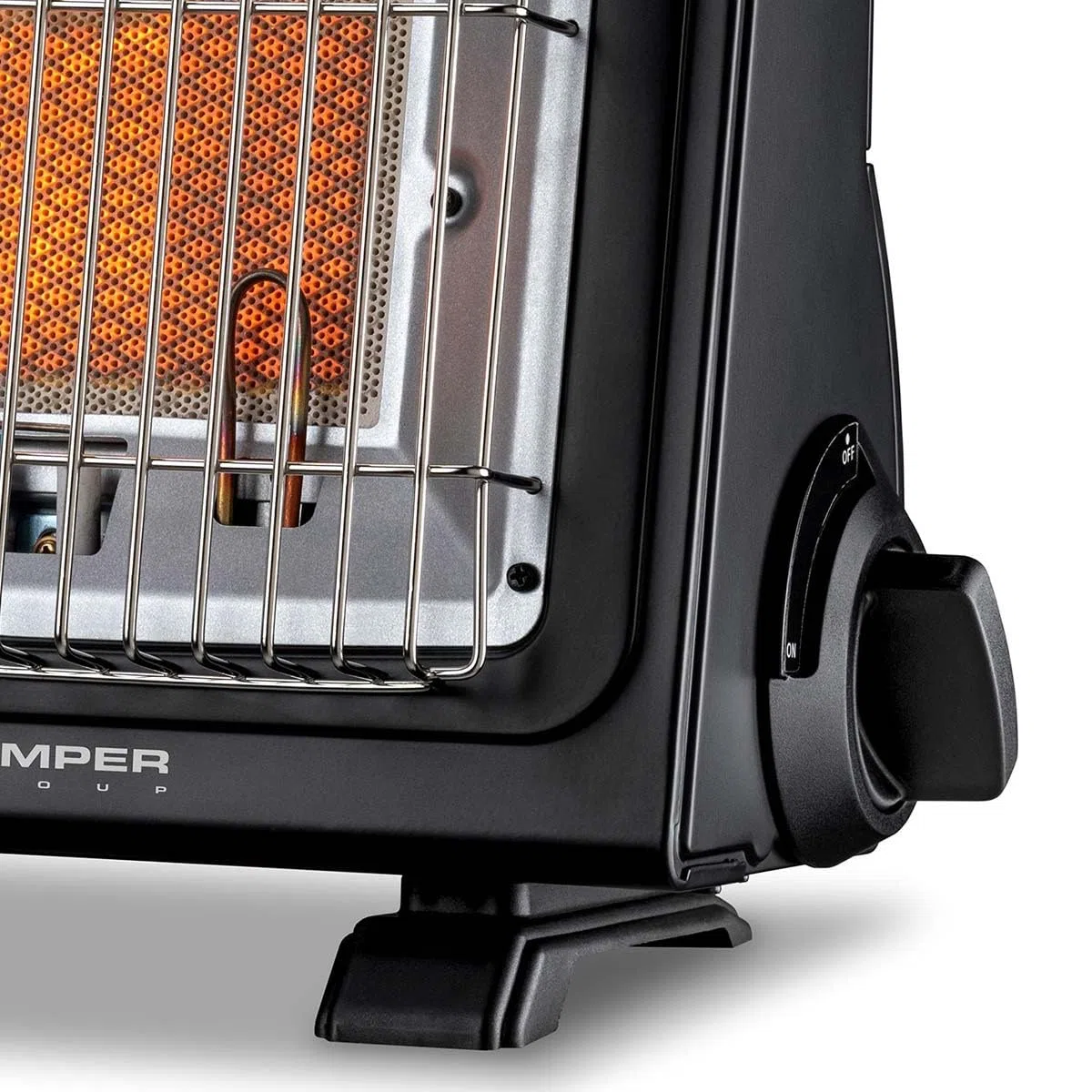Kemper - Chauffage à gaz Portable 1700W Systèmes Sécurité intégrés + 8 Cartouches de gaz Butane Autonomie 2h30