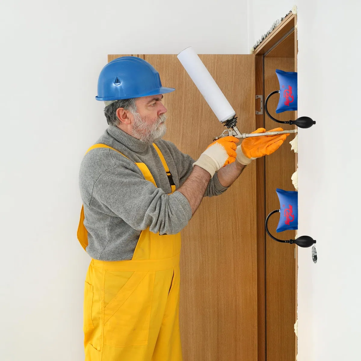 PDR TOOLS Lot de 4 coussins de montage de 300 kg Pro, cric à air, montage de fenêtre pour porte et fenêtre, poids porteur de levage, gonflage