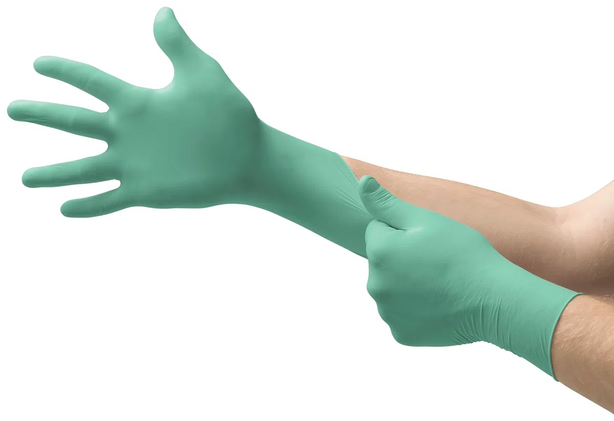 Ansell Microflex 25-101 Gants Jetables en Néoprène, Protection Chimique et Mécanique, Sécurité Industrielle, EPI Professionnel, Vert, Taille XL (100 Gants)