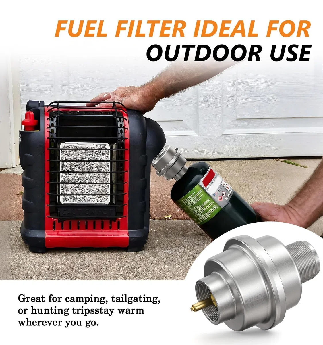 NUPICK Filtre à carburant propane F273699 de rechange, filtre à propane pour Mr. Heater Buddy, Big Buddy, chauffage portable, noyau de filtre en alliage de zinc et laiton durable, filtre les impuretés