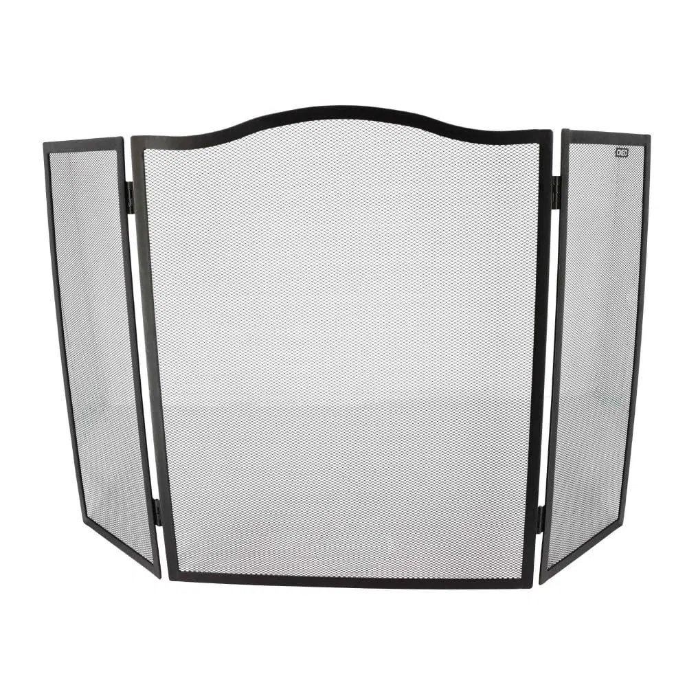 Grille de protection cheminée - Pare feu cheminée - Pliable 3 panneaux - Longueur 96cm - Hauteur 58cm - Acier