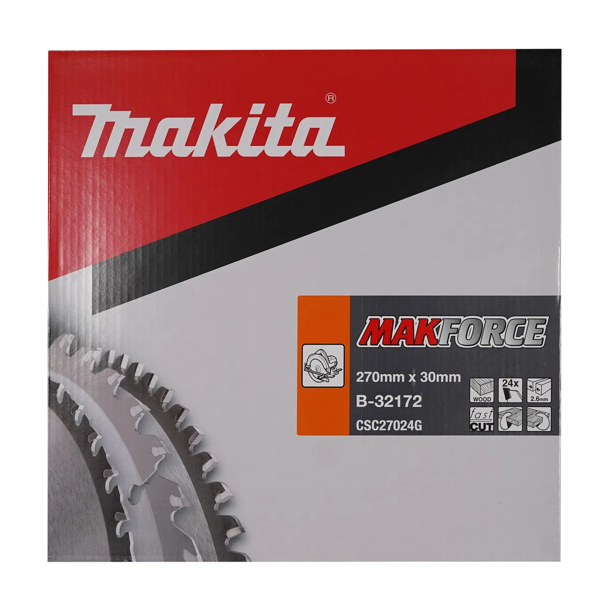 Lame carbure Bois ''MakForce'' scies circulaires Ø270 mm 30x24D - MAKITA B-32172
