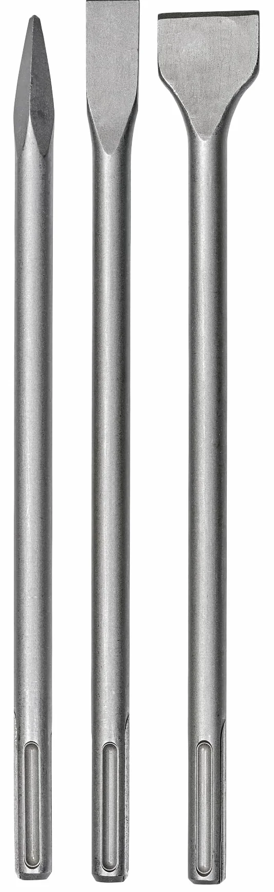 Einhell Jeu de 3 burins pour marteaux perforateurs à mandrin SDS-max (2 burins plats et 1 pointeau)
