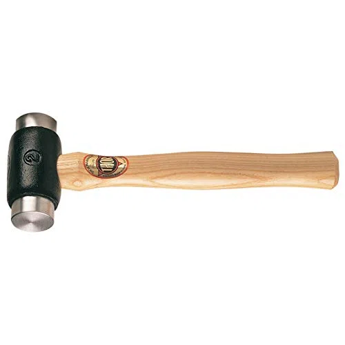 THOR Marteau avec inserts en aluminium, rond (Ø) 32 mm, 660 g, avec manche en bois