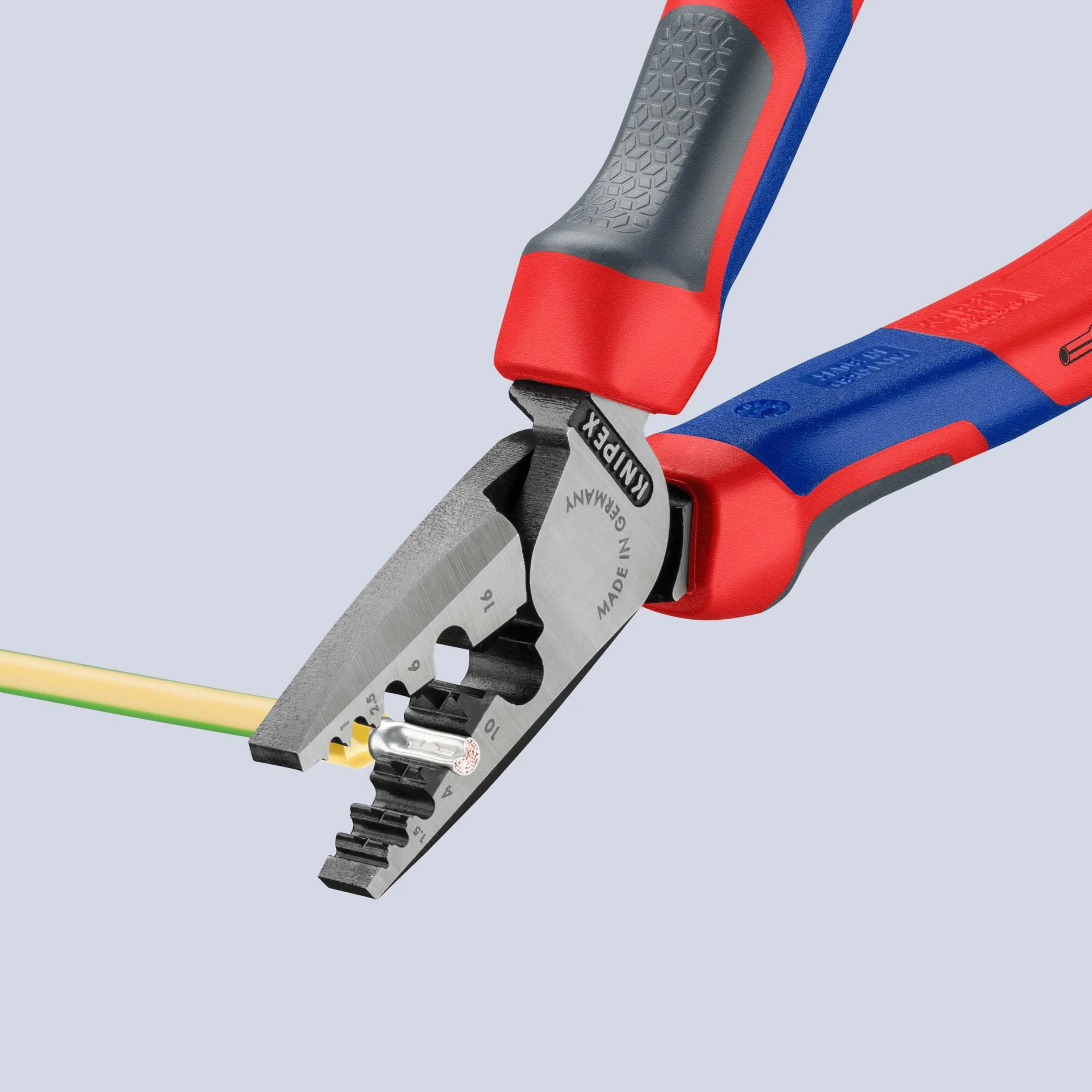 Knipex Pince à sertir pour embouts de câble avec poignées comfortables 180 mm, 97 72 180