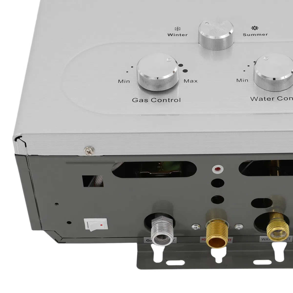 Chauffe-eau à gaz Duoruameng de 12 L, chauffe-eau à gaz LPG avec pomme de douche, modèle été et hiver, protection multiple pour la maison, camping