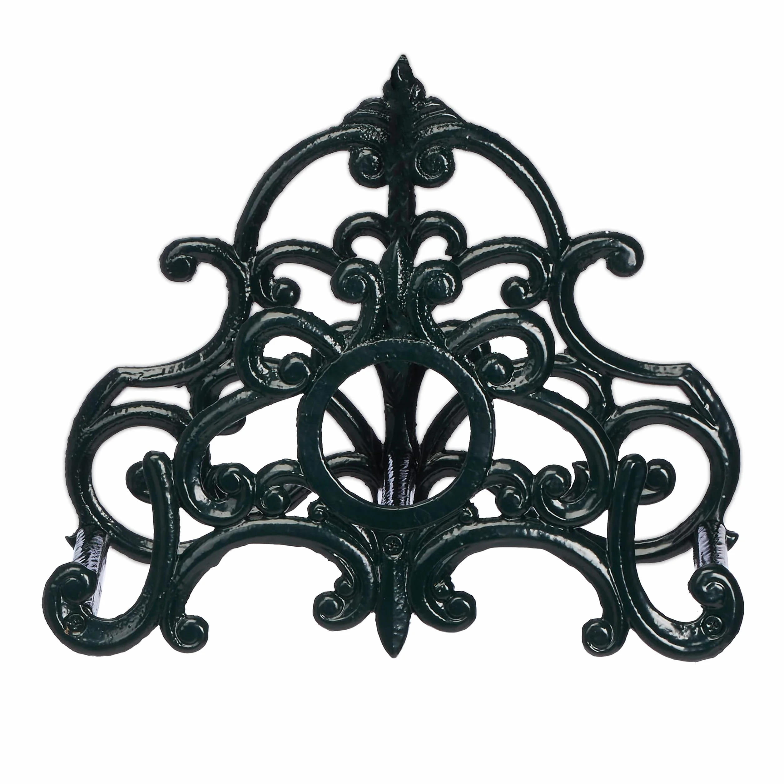 Relaxdays Support Mural pour Tuyau d’arrosage, Design Antique/Vintage, Fonte de Fer, HLP 24,5x31,5x15,5 cm, Vert foncé