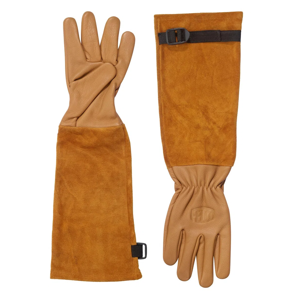 FELCO Modèle 705 Gants de rose extra longs en cuir résistant à la perforation Gants en daim Gantlet coupé Rose Taille Coupe Coupe Horticultistes Fleuristes Jardiniers Spécialistes Cultivateurs de