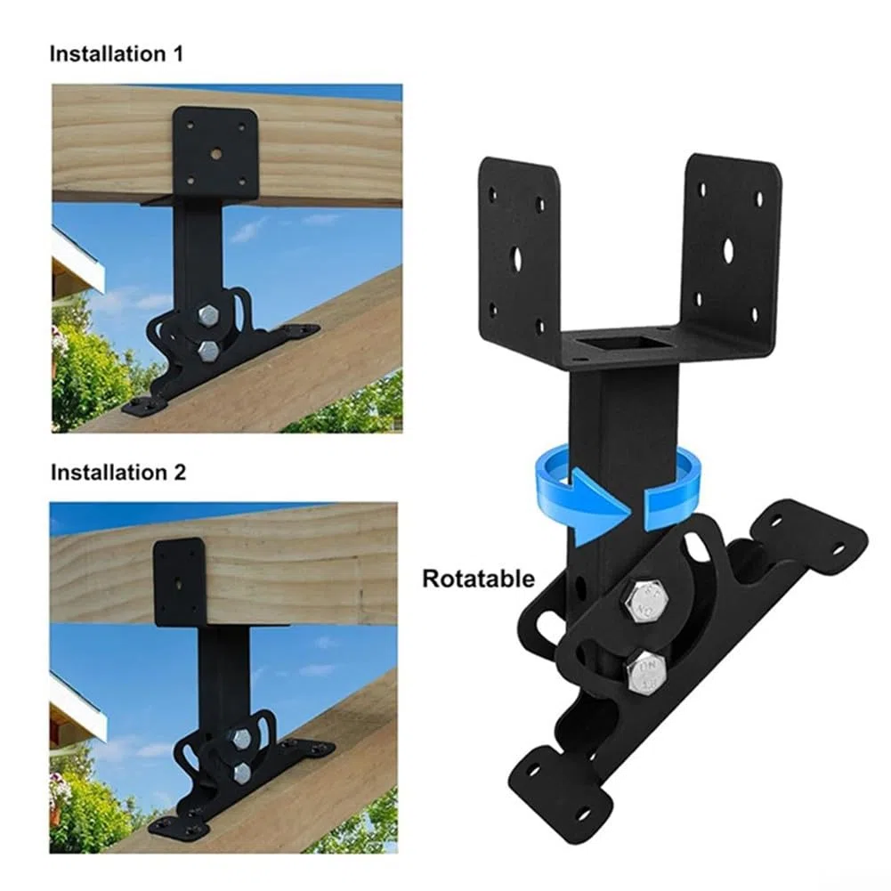 Kit de support de toit réglable pour pergola - Construction métallique avec réglage facile de l'angle